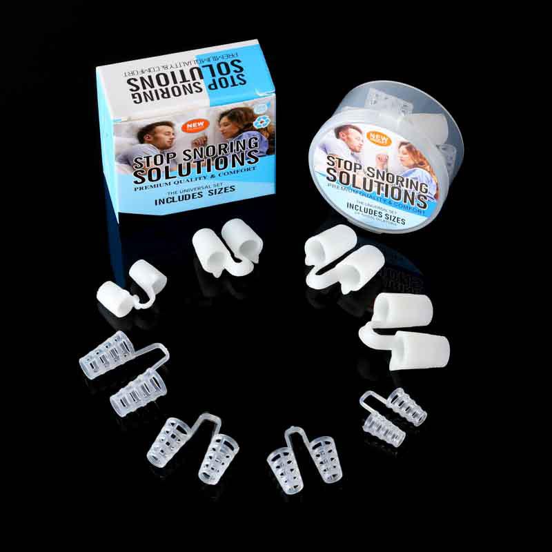 

Трансграничная невидимая клипса для носа против храпа для облегчения заложенности носа 4+4 New Nasal Plugs in Gift Box белый