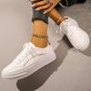 Large size flat white shoes women's spring new casual board shoes women's flat white shoes