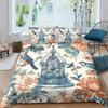 3D Digital Printing Hand-Painted Plant Flower Quilt Cover Pillowcase Two Or Three-Piece Set Polyester Abraded