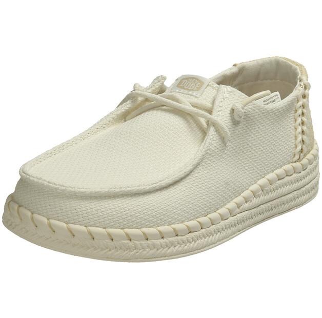 Женская обувь Dude Wendy espadrille woven sneaker бежевые белые