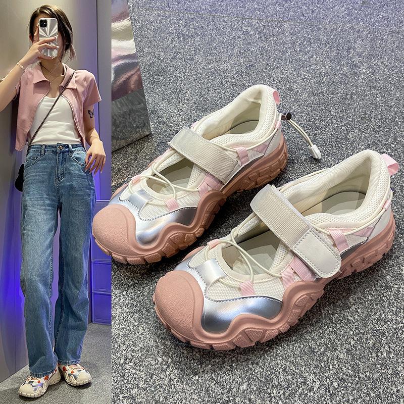 2025 summer new hiking shoes breathable women's mesh breathable student board shoes casual shoes ugly cute ins tide BR511