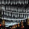 8 Tubes LED Meteor Shower Lights Outdoor Solar Christmas Decoration Light String Fairy Lights Street Garden Yard Decoration