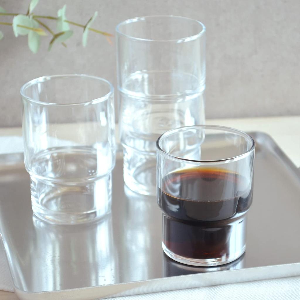 Toyo Sasaki Glass HS Stackable Tumbler Pack of Made In Dishwasher Beer Highball 00345HS Glasses, 200ml, 6, Japan, Safe, Durable, Glasses, Glasses,