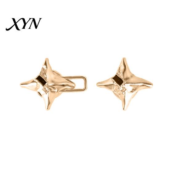 Creative Fashion Accessory 1 Pair Pant Waist Tighteners, Metal Butterfly Star Decorative Jeans Button Bag Buckle Pins, Adjustable No-Sew Pants