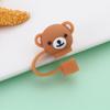 Airtight Splash Proof Cup Accessories Silicone Straw Plug Drinking Dust Cap Cartoon Plugs Cover