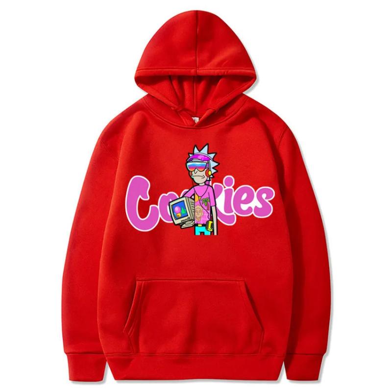 2025 New Anime Cookies Printed Fleece Men's Autumn and Winter Men's and Women's Sweatshirts Hoodies