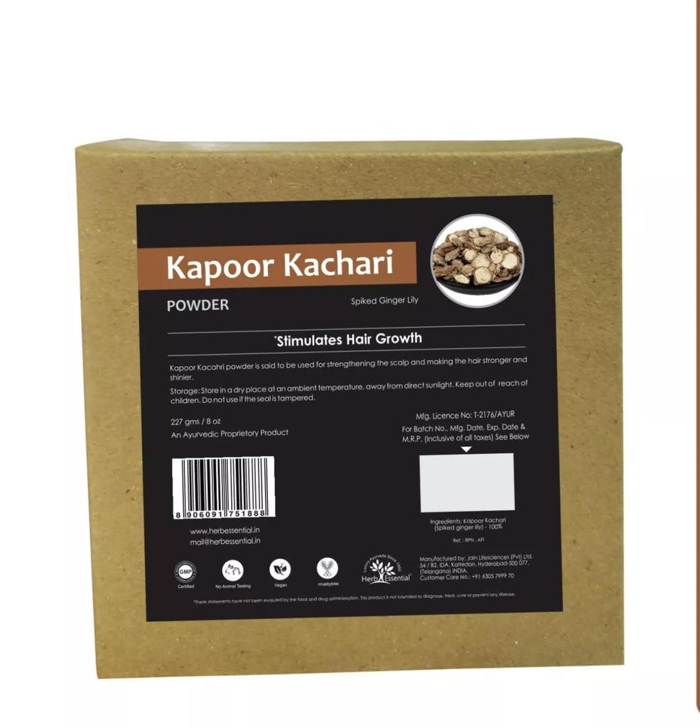 Kosmetisk ingefærpulver: for hår (227 g), Kapoor Kachari-pulver, urteessensiell