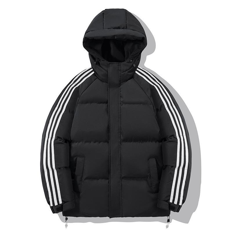 Stilvolle Herren Winter Daunen-Baumwolljacke mit Kapuze - Trendige, Warme, Dicke, Locker geschnittene Outerwear im Hong Kong Stil für Paare.