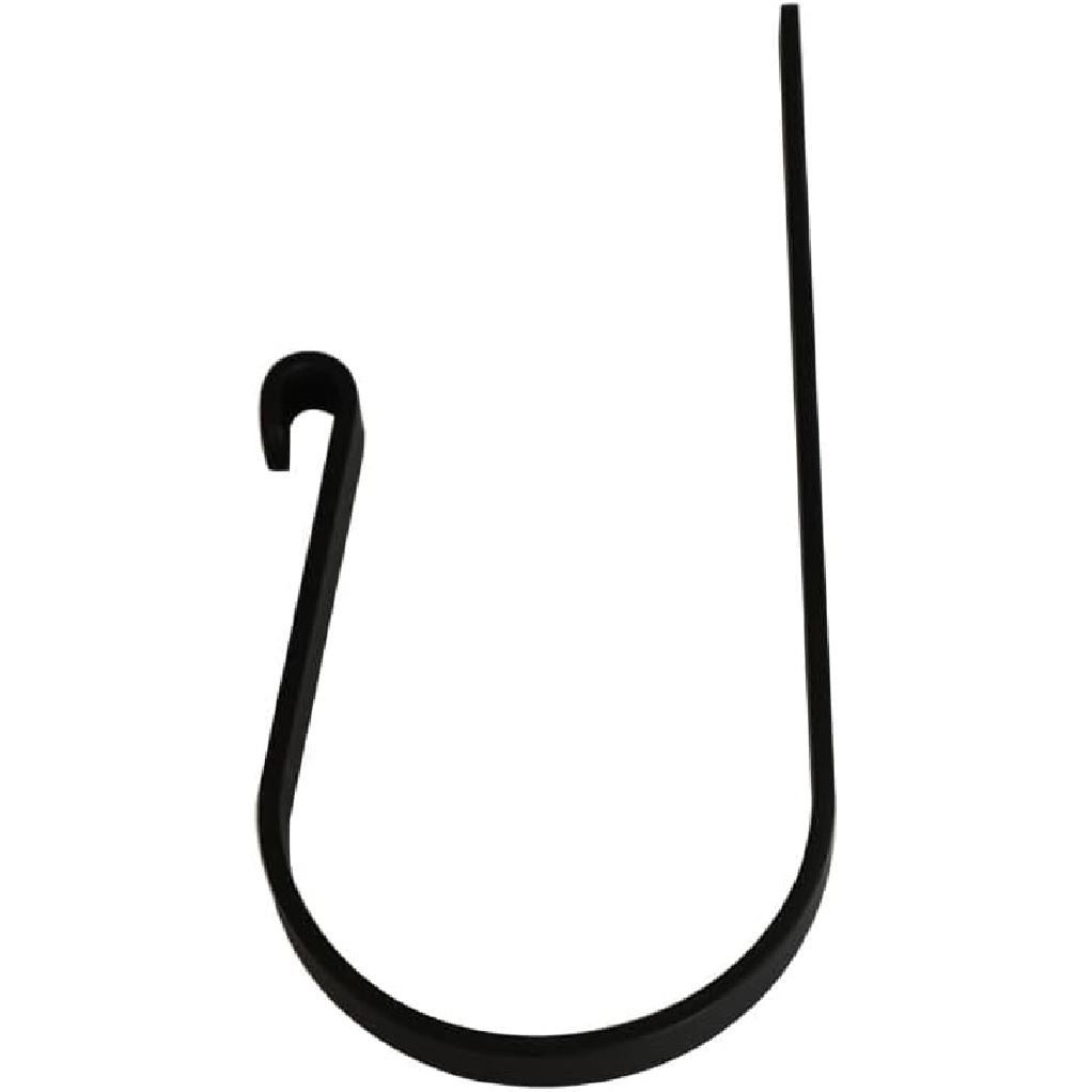 Curtain Holdbacks (Set of 2), Wall Mounted Drapery Tiebacks with Screws, Metal Decorative Window Drapery Holder Curtain Hook, Black