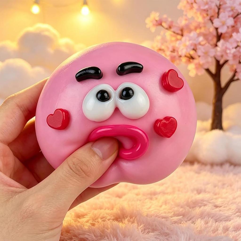 1pcs Smushers Squishy, Cute Easy Squeezy Squishy Funny Face Swap Fidget Balls for Adults Anxiety Relief, Fun Sensory Gifts