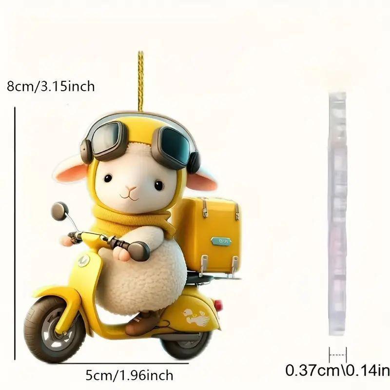 

Овца Акриловое Игривое Украшение Красочный Аксессуар для Интерьера Автомобиля для Подвешивания на Зеркало