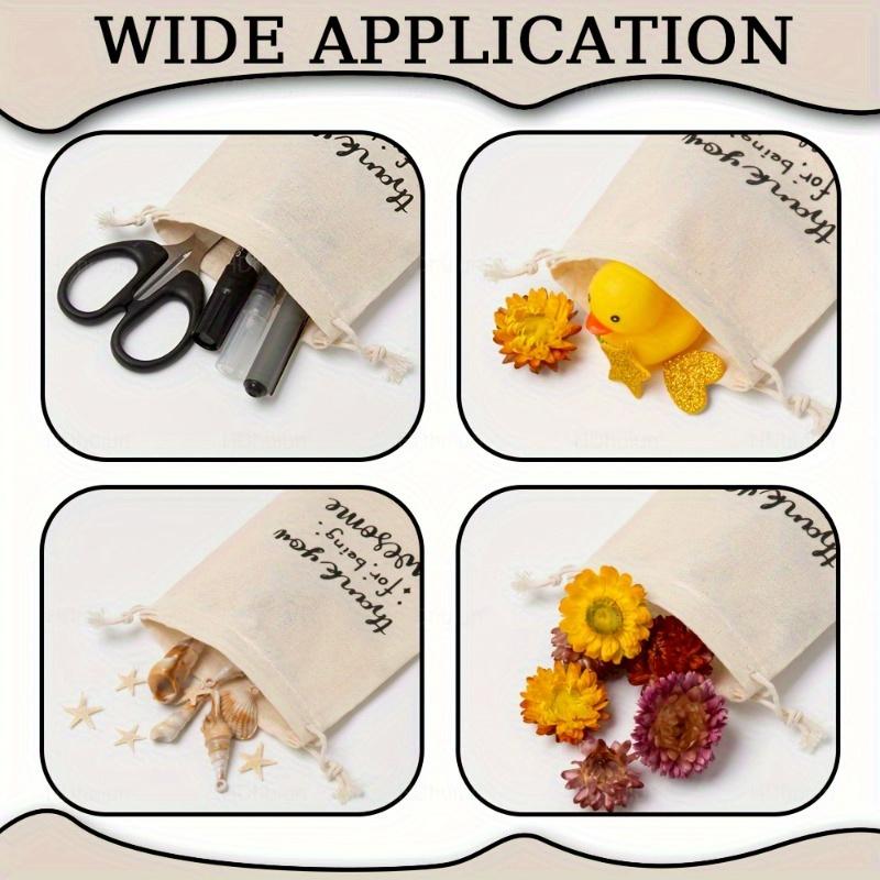 5/10 ks plátěný stahovací sáček, narozeninová oslava, svátek, svatební dekorace dárek, potisk písmen, stahovací šňůrka, stahovací sáček