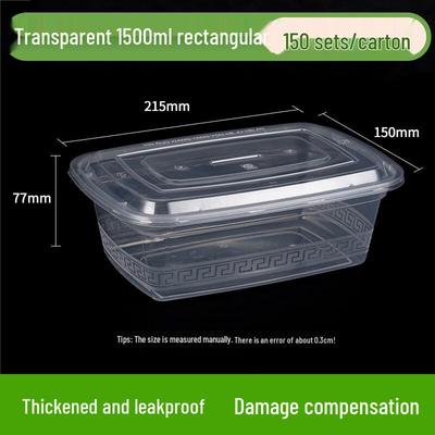 Engångs Rektangulär Plastmatlåda