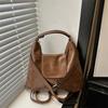 Velkokapacitní dvouramenná taška, Módní retro taška do práce, Crossbody taška