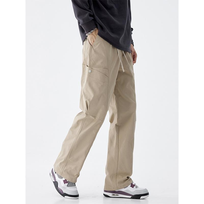 | American trendy brand loose mopping paratrooper pants men's trend versatile wide-leg casual straight overalls men