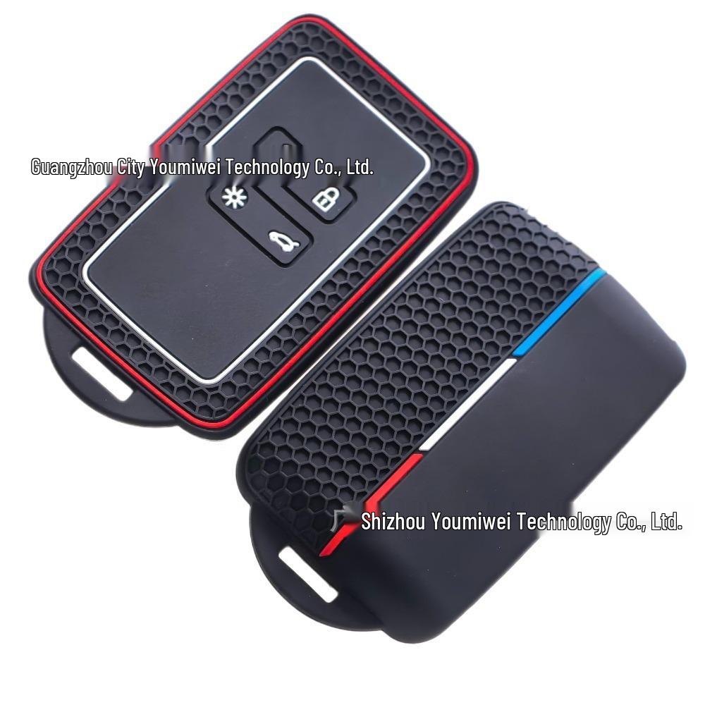 Renault 4-Button Silicone Key Cover - Honeycomb Pattern