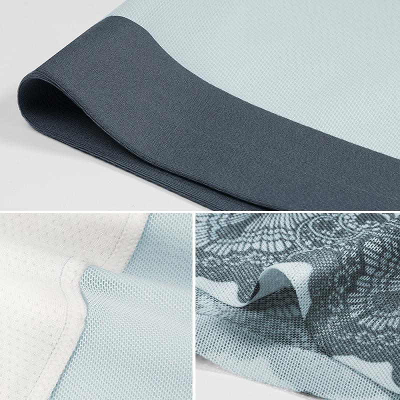 Men's Summer Thin Sexy Mesh Ice Silk Breathable Non-trace Antibacterial Flat Angle Underwear