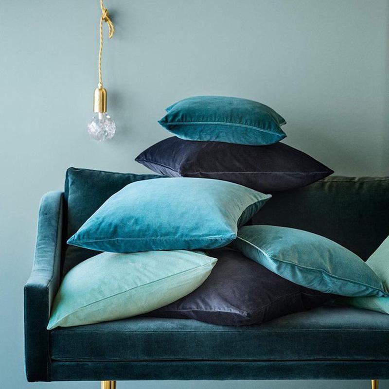 Federa per Cuscino in Velluto Blu Articoli per la Decorazione della Casa Cuscini Decorativi Creativi per Divano Letto Soggiorno Regali Personalizzati 40*40cm