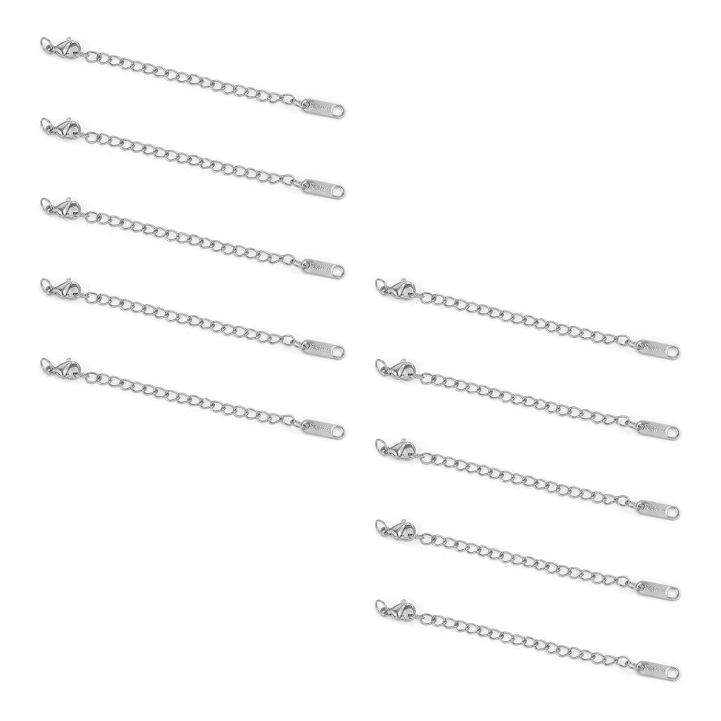 Elegant Tail Chain Extender 5cm Stainless Steel Tail Chain for Necklace Extensions Bracelet Lengthener Chain