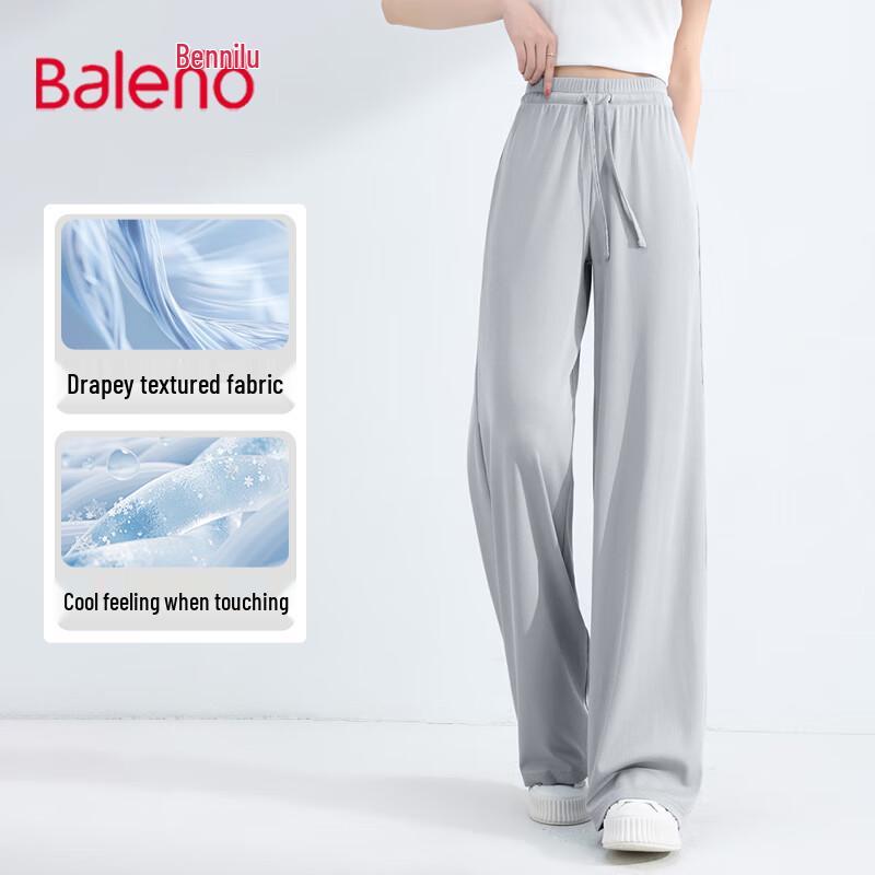 Baleno Women s Ice Silk Wide Leg Casual Pants XL