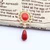 New 5 pieces of 25 * 50mm oval flat turquoise pendant DIY clothing, shoes, hats, forehead decoration pendant