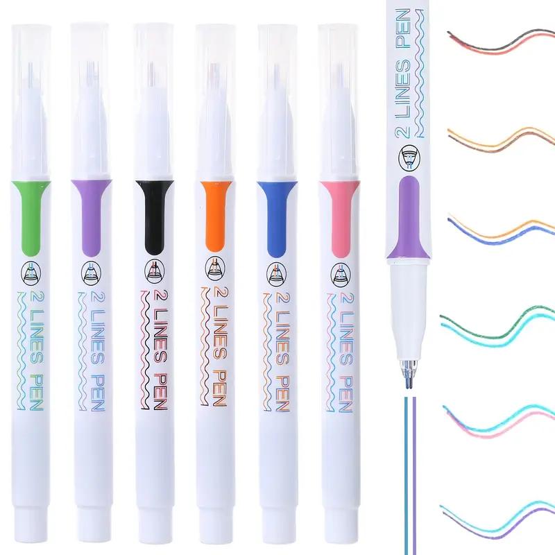 

Ручки с двойным стержнем, цветные маркеры, тонкие хайлайтеры, пишущие инструменты для бизнеса, офиса, школы, искусства, рисования