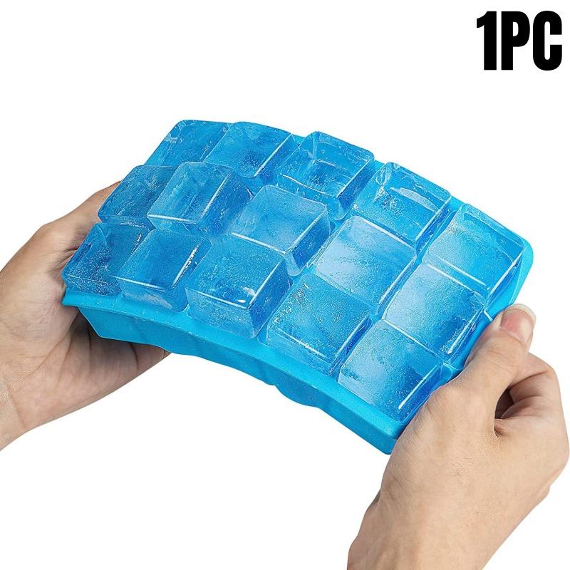 

15 сеток силиконовая форма для кубиков льда большая квадратная форма для кубиков льда пищевая прочная бар паб коктейль вино DIY замораживатель для кубиков льда