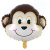 25Inch Cartoon Animal Head Aluminum Film Balloon Baby Birthday Party Decor Lion Tiger Cow Elephant Inflatable Helium Ballon Toy