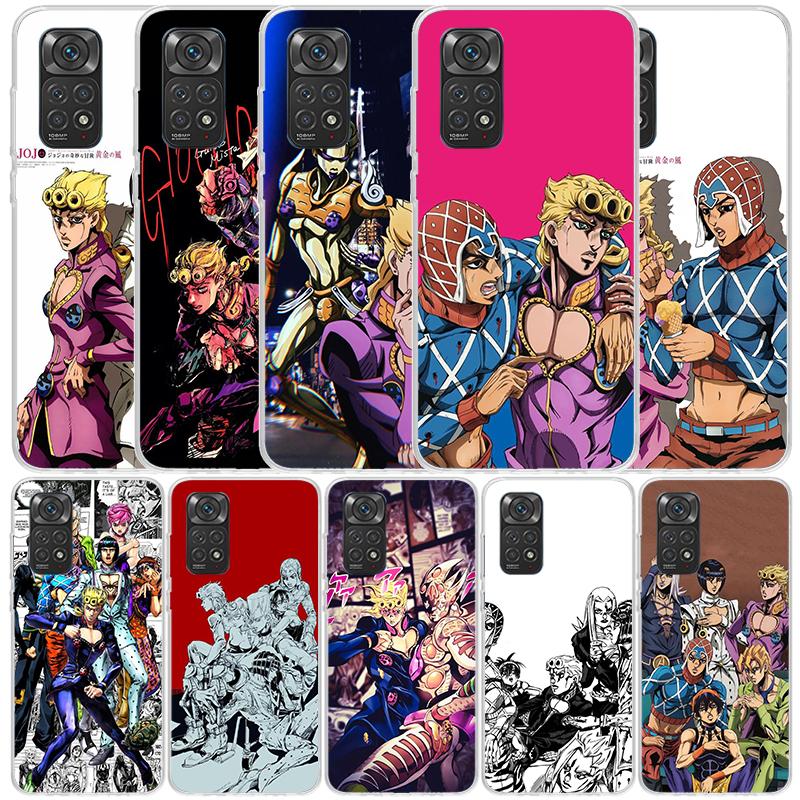 JoJo Bizarre Adventure Golden Wind Phone Case For Xiaomi Redmi Note 15 14 14S 13 12S 12 Pro Plus 11S 11 11T 11E 10S 10 + Soft TP