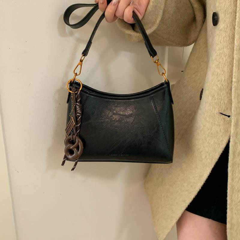Fashion Retro Small Bag 2025 New Simple and Versatile Messenger Bag High-end Women's Broadband Shoulder Bucket Bag