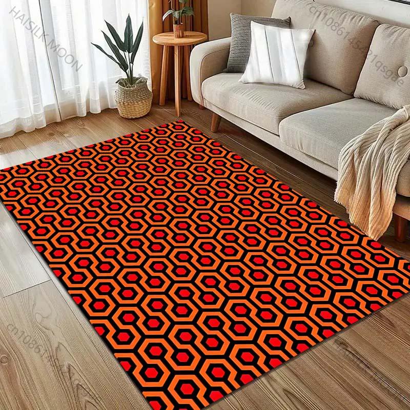 Hexagon of Personality Print Carpet for Living Room Bedroom Bedside Sofa Floor Mat Modern Home Decor Area Rug Large Size