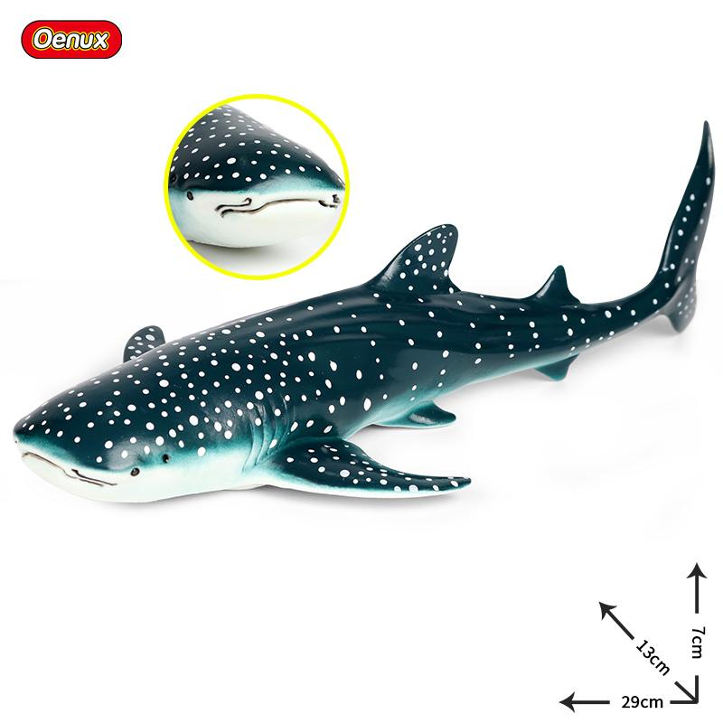 Oenux Ocean Animals Whale Shark Megalodon Crab Starfish Octopus Action Figures Soft Sea Life Model Educational Toy For Kids Gift