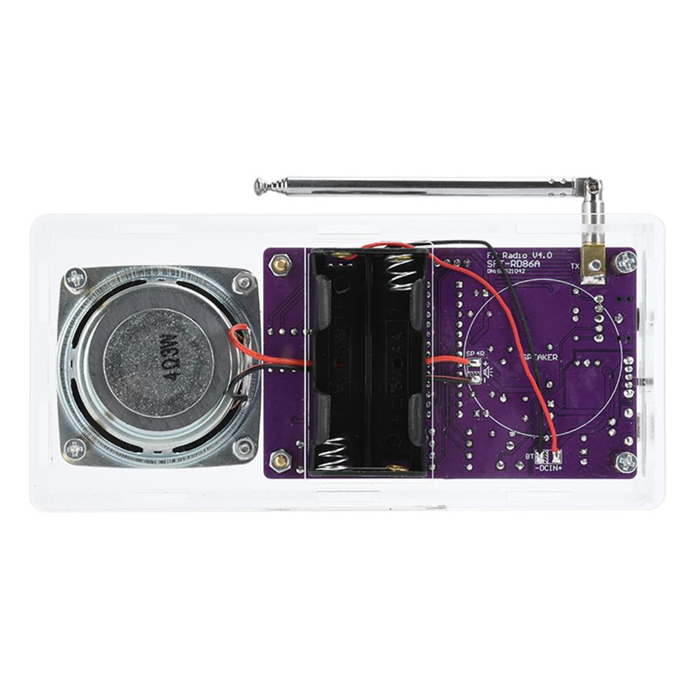DIY Electronic Kit FM Radio Soldering Kit 87.5MHz~108MHZ Digital Tube Display FM Radio Electronic SolderLearning PCB Kit