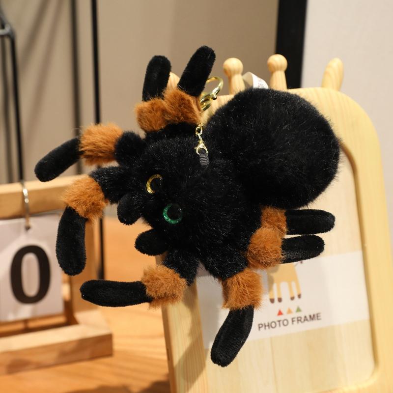Kawaii Cartoon Simulation Anime Forest Spider Stuffed Animal Plush Toy Children's Four Eyed Spider Handmade Doll Festival Gift