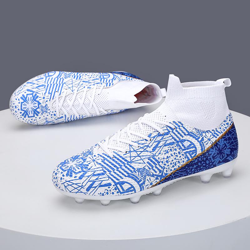 

Unisex High-Top Breathable Soccer Shoes for Artificial Turf - Comfortable, Durable, and Wear-Resistant. 37