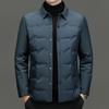 Men's Lightweight Stand-Up Collar Down Jacket - Autumn/Winter Business Casual Warm Outerwear for Middle-Aged Men.