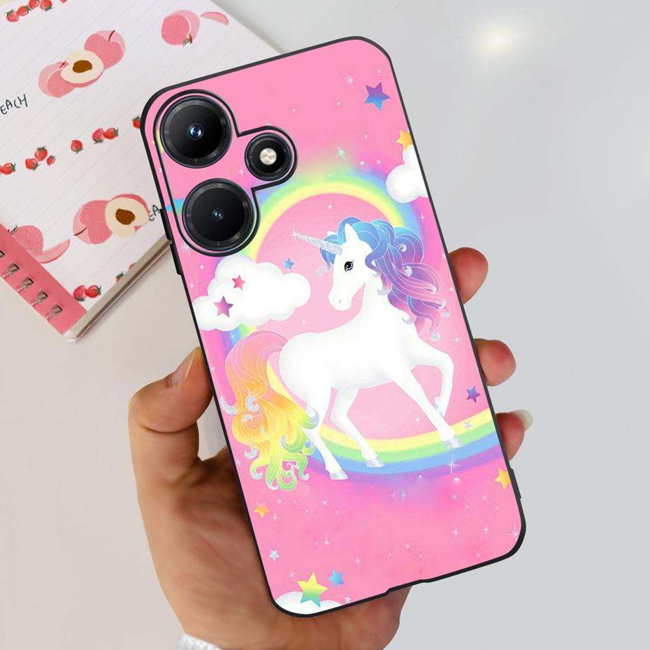 For Infinix Hot 30i 30 Play NFC Phone Case Beautiful Butterfly Flower Painted Soft Silicon Cases For Infinix Hot30 30Play Hot30i