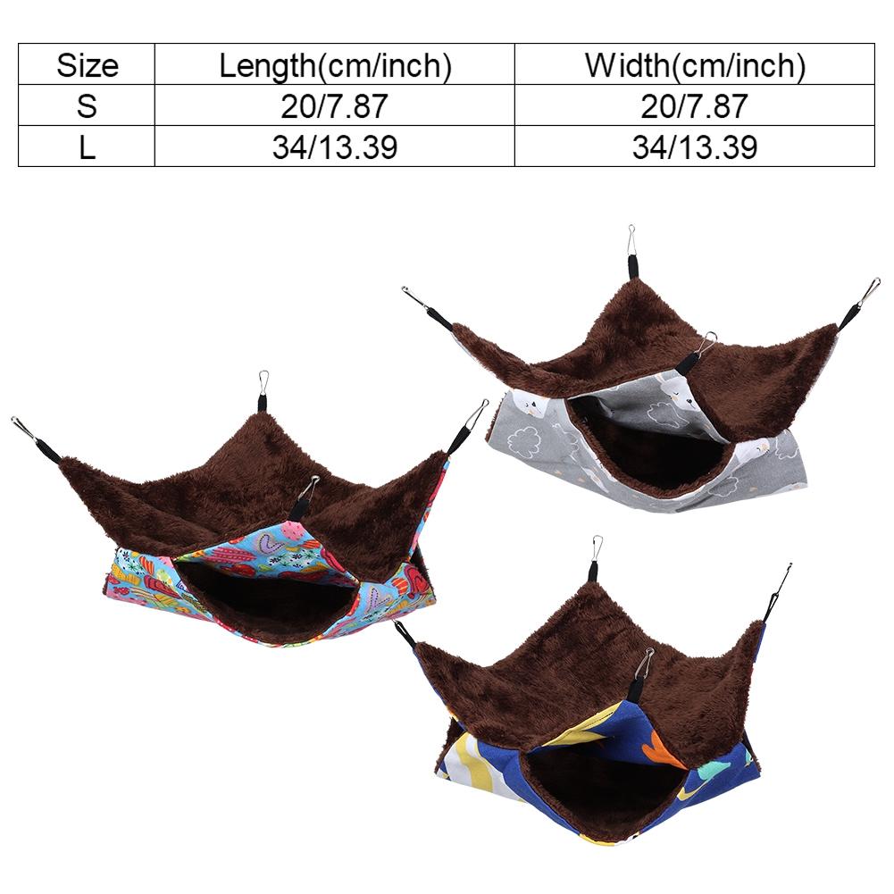 Small Pet Hammock Small Skin-friendly  + Velvet Unique Soft Hamster Hanging Hammock Warm for Hamster Guinea Pigs