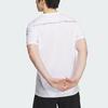Adidas Reflective Stripe Sports Crew Neck Short Sleeve T-Shirt Men Tops White JF1472