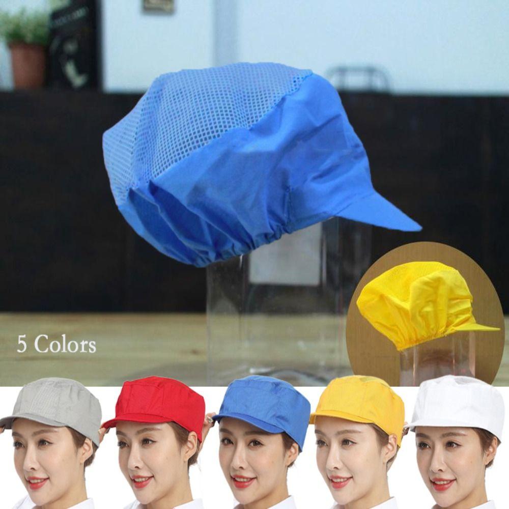 Washable Work Hat Breathable Top Mesh Cooking Hygienic Cap Hair Nets Cap  Food Processing