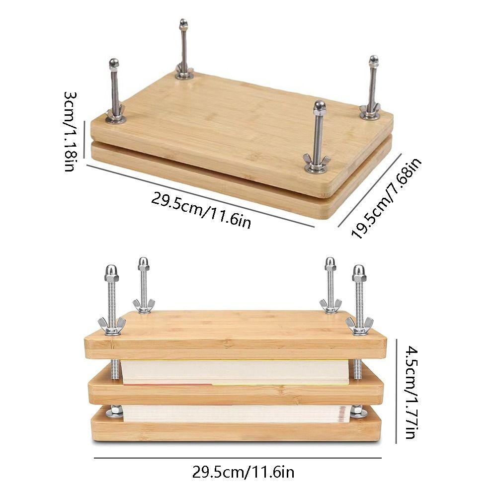 Wooden Bamboo Book Press Portable Book Press Binding Machine Book Binding Kits  Book Binding Tool