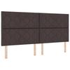 Box Spring Bed with Mattress Dark Brown 200 x 200 cm Fabric