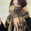 Maillard retro wear with scarf women's winter new student versatile warm scarf shawl dual-purpose tide