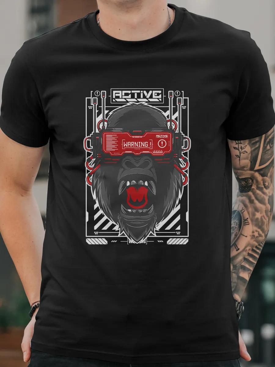 T-shirt with meme print Sun Power , humorous style, black (oversize) M