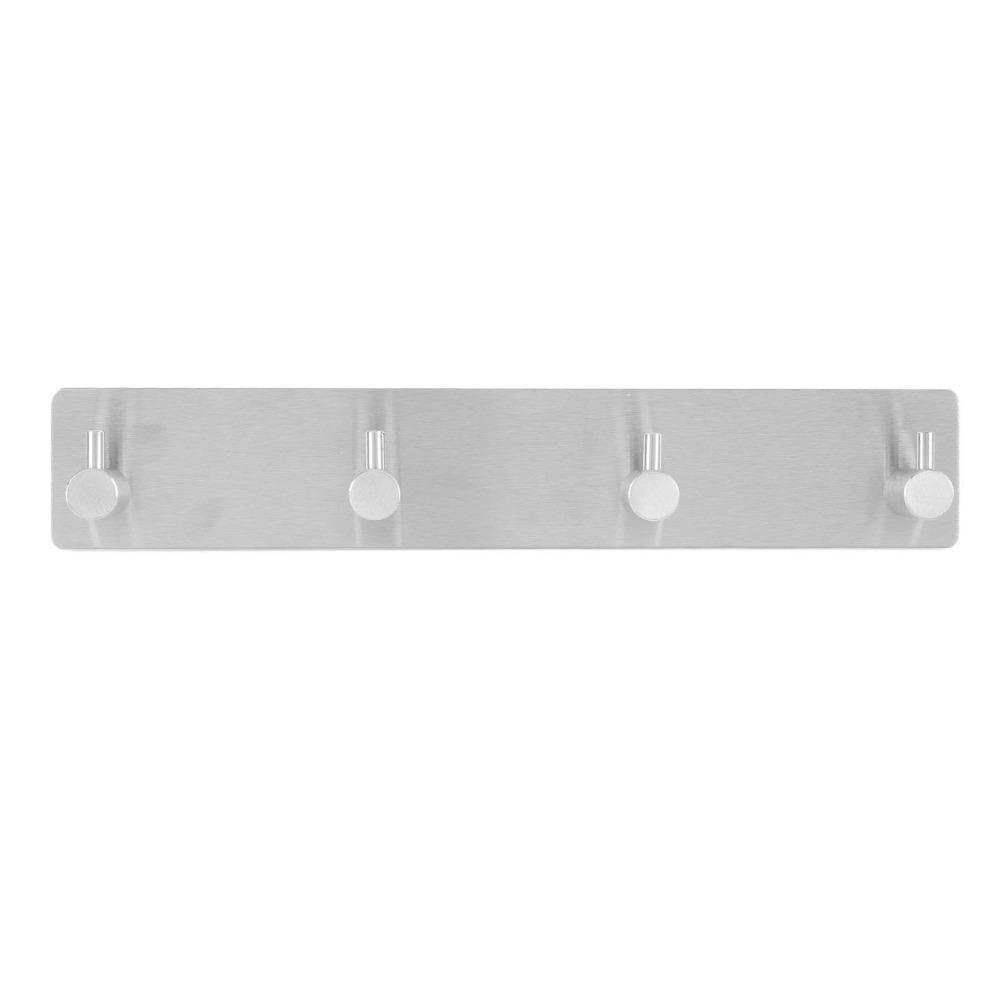 Silver Coat Hanger Self Adhesive Towel Hanging Hook Decorative Adhesive Wall Hook Home Dorm