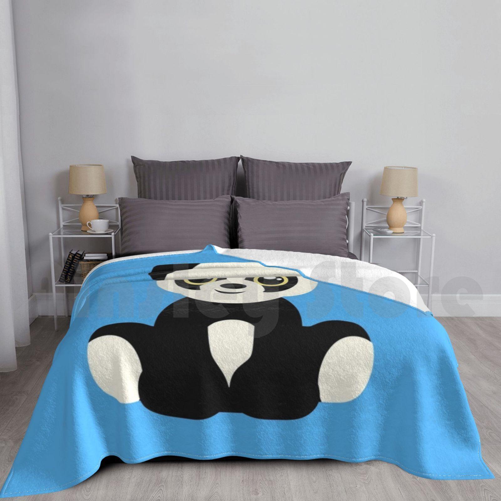Funny Little Panda Blanket Fashion Custom Panda Lazy Panda Little Panda Panda Panda Mom Panda Dad Panda Lover Size: 75*100cm, Weight: 230 GSM