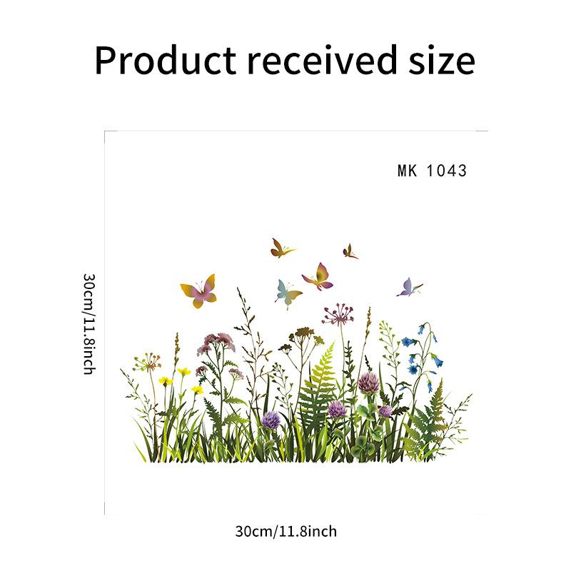 Samoprzylepne Naklejki Kolorowy Kreskówkowy Motyl Kwiat PVC Wodoodporna Naklejka na Toaletę do Dekoracji Domu Łazienki