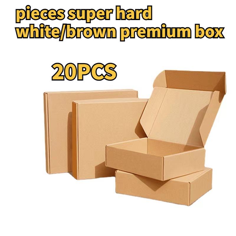 20 pcs super hard white/brown multi-size brown carton packaging wedding party gift chocolate candy event gift box