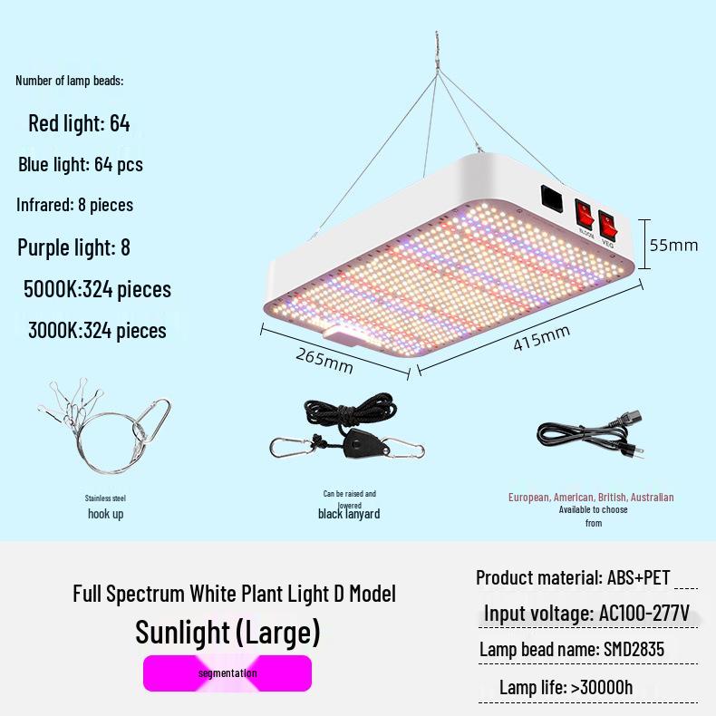 Adjustable E27 LED Plant Growth Light for Indoor Greenhouses and Seedlings