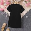 Girls' Sunflower Pattern T-Shirt Dress for Summer, Children's Casual Dress